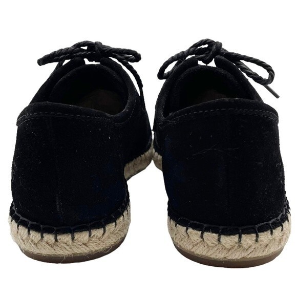 Born Black Suede Drilles Espadrille Lace-Up Loafer Spring Preppy Women’s Size 9 - Picture 10 of 16